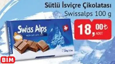 SWİSSALPS SÜTLÜ İSVİÇRE ÇİKOLATASI SWİSSALPS SÜTLÜ İSVİÇRE ÇİKOLATASI